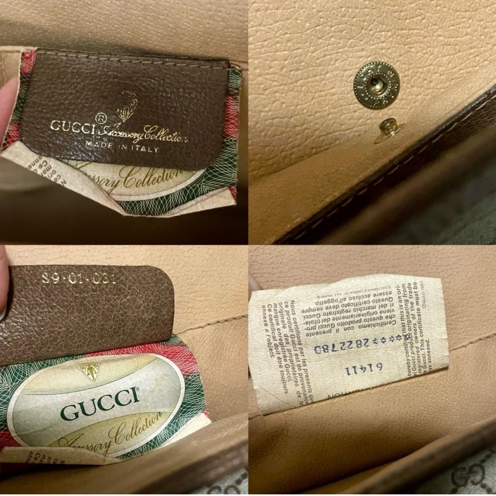 💚Auth♥️GUCCI GG Monogram Supreme VTG Web Interlocking Sherryline Ophidia - Picture 4 of 8